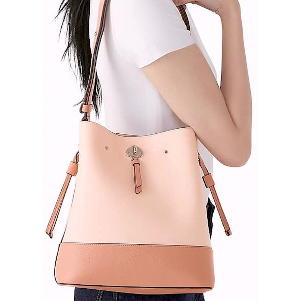 Kate Spade ♠️ Genuine Leather New Large Bucket Bag Crossbody